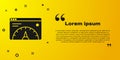 Black Web analytics information and development website statistic icon isolated on yellow background. Analysis Royalty Free Stock Photo