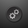 Black web icon gears