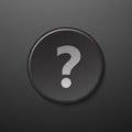 Black web icon question faq Royalty Free Stock Photo