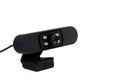 Black webcam isolated on white background. Royalty Free Stock Photo