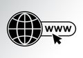 Black website icon. Vector illustration