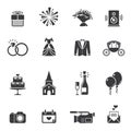 Black wedding icons Royalty Free Stock Photo