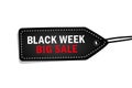 Black week big sale promotion label Royalty Free Stock Photo