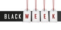 Black week promotion hanging label Royalty Free Stock Photo