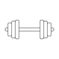 Black weights for arm training in black and white