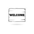 Black Welcome sign hanging icon or logo