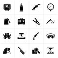 Black Welding and construction tools icons