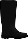 Black wellie.side view Royalty Free Stock Photo