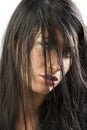 Black wet hair Royalty Free Stock Photo