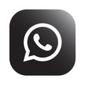 Black whatsapp logo for web and app ui. Royalty Free Stock Photo