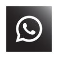 Black whatsapp logo for web and app ui.