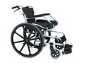 Black wheel chair on white background Royalty Free Stock Photo