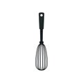 Black whisk on white background. Whipping tool.