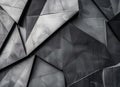 Black and white abstract background with geometric shapes of metal wall panels. Modern architecture concept. Black, gray Royalty Free Stock Photo