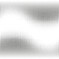 Black and white abstract background with halftone effect waves