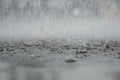 Black white abstract background raindrop on the ground. Royalty Free Stock Photo