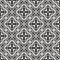 Black and white abstract background.Abstract striped textured geometric tribal seamless pattern. Vector black and white background Royalty Free Stock Photo