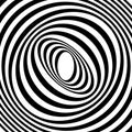 Shifted concentric ellipses like numerous orbits. Black
