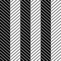 Black and white abstract chevron striped geometric seamless pattern, vector