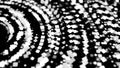 Black and white abstract circles of shimmering squares rotating endlessly. Animation. Abstract hypnotic spiral geometric Royalty Free Stock Photo