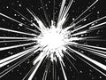 Black and white abstract comic book illustration explosion, burst effect background,with stars. Generative Ai Royalty Free Stock Photo
