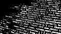 Black white abstract computer code. White programming code on black background. Royalty Free Stock Photo