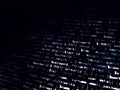 Black white abstract computer code. White programming code on black background. Royalty Free Stock Photo