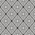 Black and white abstract background.Abstract striped textured geometric tribal seamless pattern. Vector black and white background Royalty Free Stock Photo