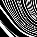 Black and white abstract design featuring wavy parallel lines Royalty Free Stock Photo