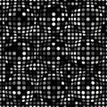 Black and white abstract dotted seamless pattern. Texture with spheres, billowy dots for your designs.