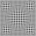 Black and white abstract dotted seamless pattern. Texture with spheres, billowy dots for your designs.