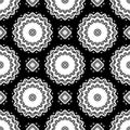 Black and White Abstract Geometric Mandala Pattern Royalty Free Stock Photo