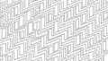Black and white geometric zigzag pattern with interlocking rectangular shapes abstract Royalty Free Stock Photo