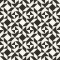 Black and white abstract geometric quilt pattern Royalty Free Stock Photo