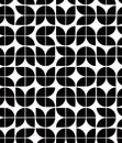 Black and white abstract geometric seamless pattern, contrast re