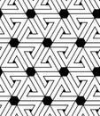 Black and white abstract geometric seamless pattern. Vector Royalty Free Stock Photo