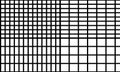 A black and white abstract grid pattern with varying square sizes creating a perspective effect Royalty Free Stock Photo