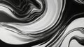 Black and white Abstract horizontal contrast background. Acrylic colors flow in water Royalty Free Stock Photo
