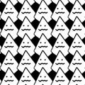black and white abstract monster cartoon background