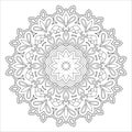 Black and white abstract pattern, mandala.