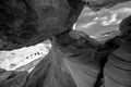 Black and White Abstract Rock Formations Valley of Fire Nevada Royalty Free Stock Photo