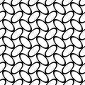 Black and white abstract seamless geometric ellipse grid pattern - monochrome vector background graphic design Royalty Free Stock Photo