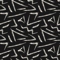 Black and white abstract seamless pattern with hand drawn brush strokes, lines Royalty Free Stock Photo