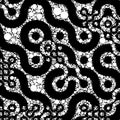 Black & White Abstract Shapes Background Phsycodelic Art