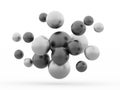 Black and white abstract sphere Royalty Free Stock Photo