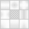 Black and white square pattern design set