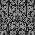 Black and white abstract striped floral pattern vintage background Royalty Free Stock Photo