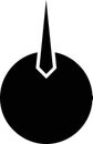 Minimalist Black Stingray or Manta Ray Silhouette Icon Royalty Free Stock Photo