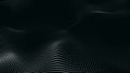 Black and white Abstract Trapcode Form digital particle wave and lights background. Animation cyber or technology background.