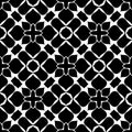 Black and White Abstract vector art ,geomatric flowery design, seamless pattern